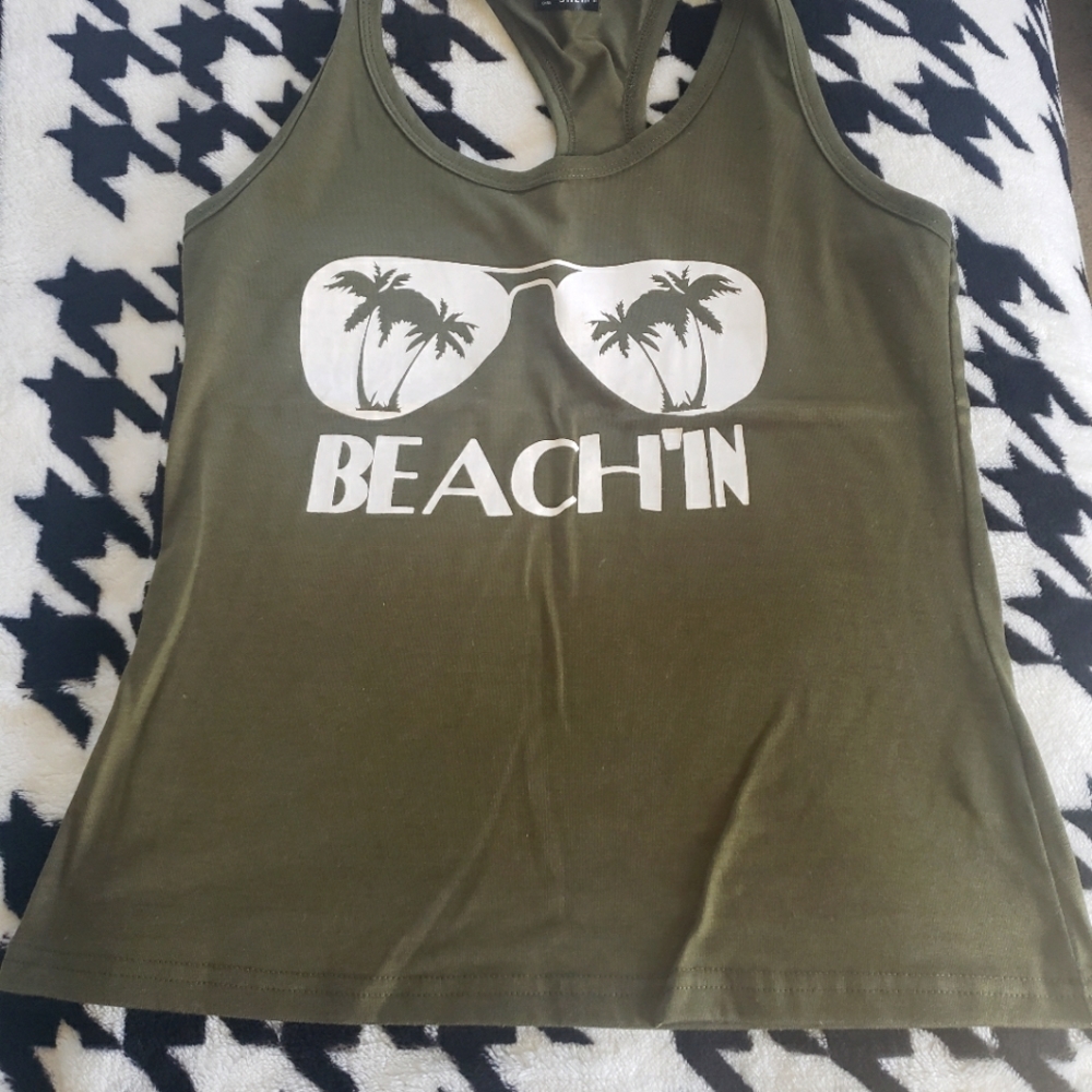 Shein Green tank top small